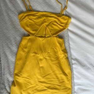 Yellow Cutout Dress
